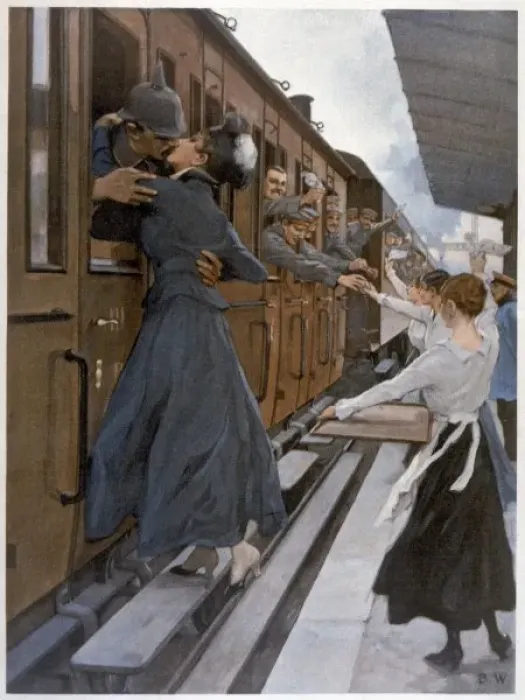 Framed Print : Germans Troops Leaving Framed Print : Germans Troops Leaving