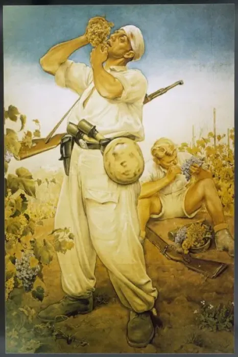 Framed Print : Germans in Vineyard Framed Print : Germans in Vineyard