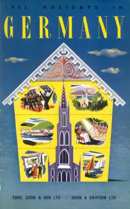 Framed Print : Germany. Thomas Cook Brochure Cover - Germany. Date: 1955 Framed Print : Germany. Thomas Cook Brochure Cover - Germany. Date: 1955