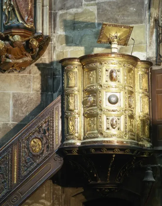 Framed Print : Germany. Aachen Cathedral. Palatine Chapel. Golden Pulpit Framed Print : Germany. Aachen Cathedral. Palatine Chapel. Golden Pulpit