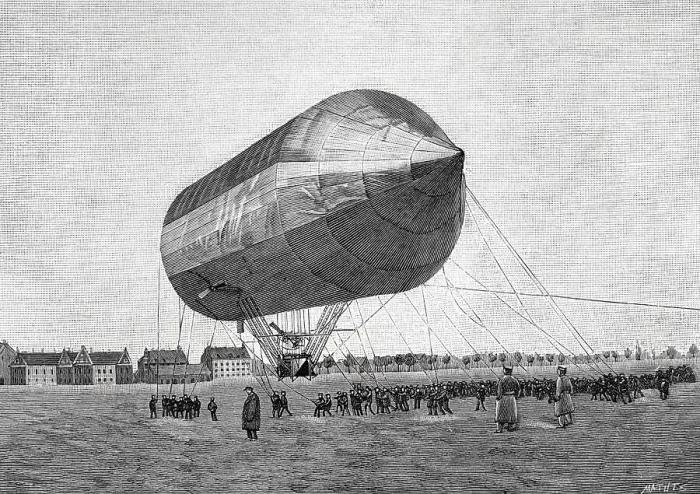 Framed Print : Germany. Aerostation flight test with an aluminum airship Framed Print : Germany. Aerostation flight test with an aluminum airship