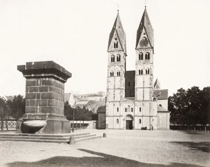 Framed Print : Germany - The Basilica of St. Castor, church in Koblenz Framed Print : Germany - The Basilica of St. Castor, church in Koblenz