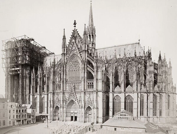 Germany - construction of the spire Cologne Cathedral