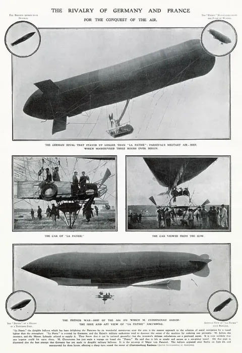 Framed Print : Germany and France - Conquest of the Air 1907 Framed Print : Germany and France - Conquest of the Air 1907