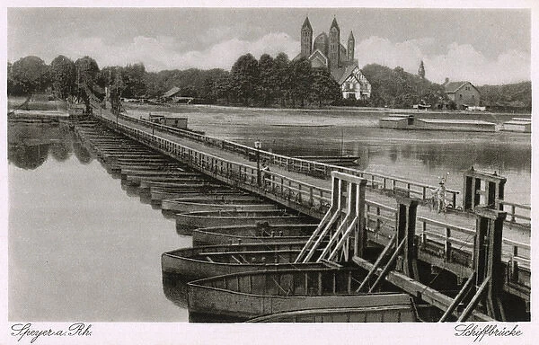 Germany - Speyer a Rhine - The Pontoon Bridge