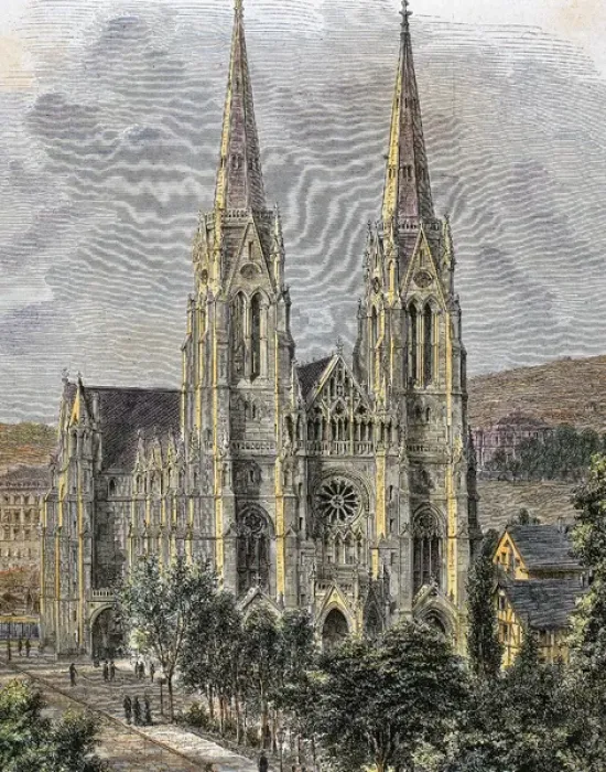 Framed Print : Germany. Stuttgart. Church of Saint Mary (1885) Framed Print : Germany. Stuttgart. Church of Saint Mary (1885)