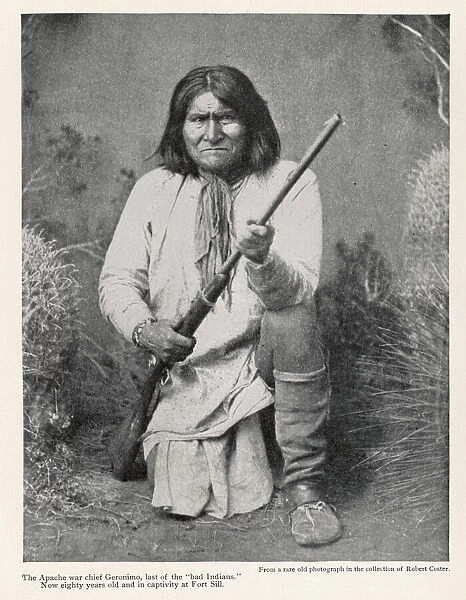 Geronimo (1829 - 1909), War Chief of the White Mountain Apache [in 1905]