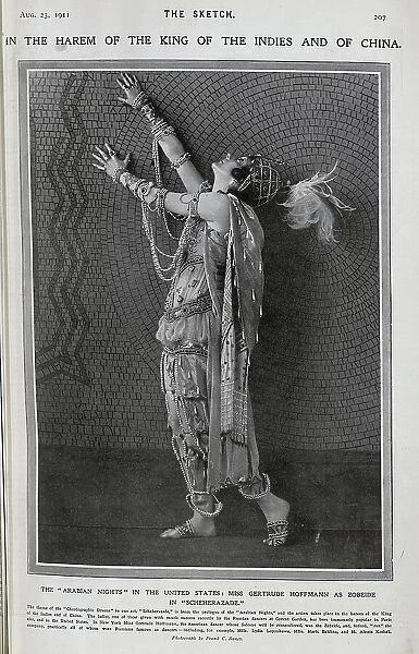 Gertrude Hoffmann, dancer as Zobeide in ??Scheherazade