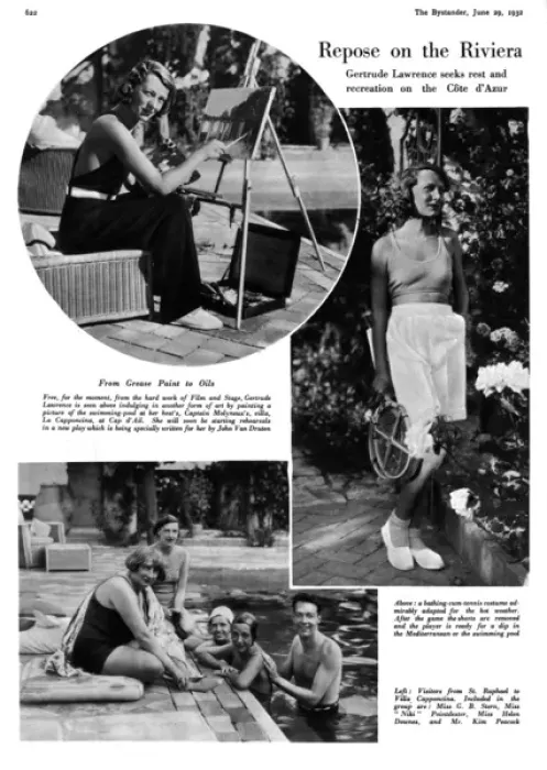Framed Print : Gertrude Lawrence at the Villa Capponcina, French Riviera Framed Print : Gertrude Lawrence at the Villa Capponcina, French Riviera