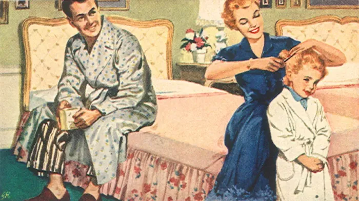 Framed Print : Getting Ready For Bed Date: 1954 Framed Print : Getting Ready For Bed Date: 1954