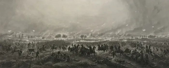 Framed Print : Gettysburg. Repulse of Longstreets assault Framed Print : Gettysburg. Repulse of Longstreets assault
