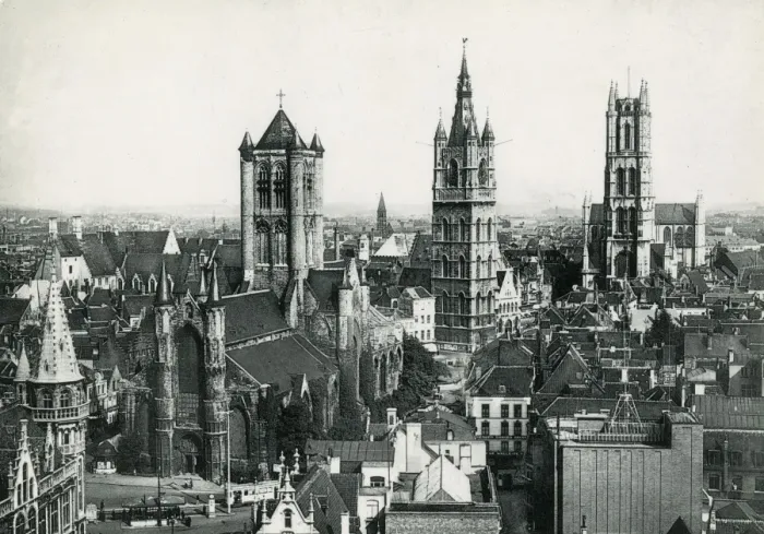 Framed Print : Ghent, Belgium - Saint Nicholas church, Belfry, St Bavo s Framed Print : Ghent, Belgium - Saint Nicholas church, Belfry, St Bavo s