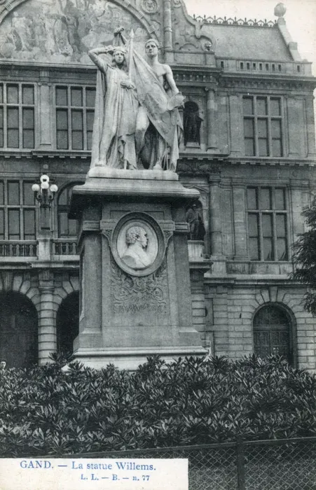 Framed Print : Ghent (Gand), Belgium - Monument to Jan Frans Willems (1793-1846 Framed Print : Ghent (Gand), Belgium - Monument to Jan Frans Willems (1793-1846