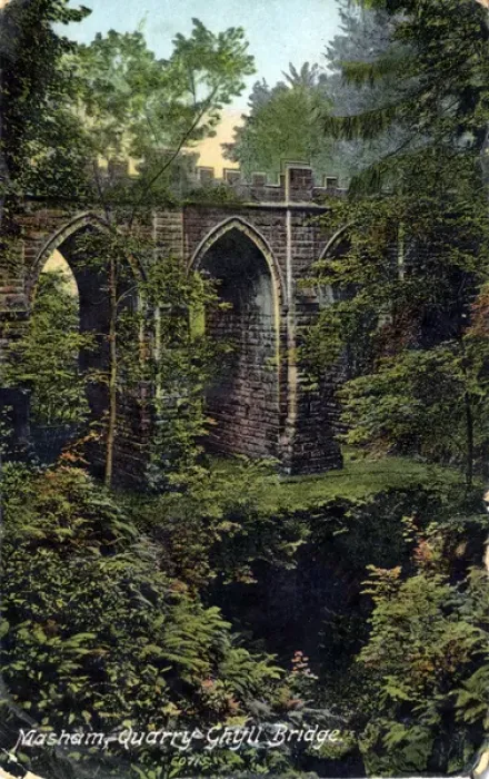 Framed Print : Ghyll Bridge, Masham Quarry, Yorkshire Framed Print : Ghyll Bridge, Masham Quarry, Yorkshire