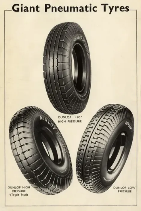 Framed Print : Giant Pneumatic Tyres - Dunlop - Three styles Framed Print : Giant Pneumatic Tyres - Dunlop - Three styles