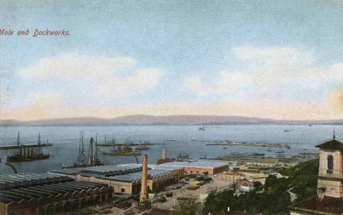 Framed Print : Gibraltar - The Mole and Dockworks Framed Print : Gibraltar - The Mole and Dockworks