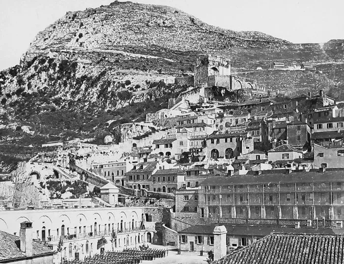 Framed Print : Gibralter - Soldiers in Casemate Square Victorian period Framed Print : Gibralter - Soldiers in Casemate Square Victorian period
