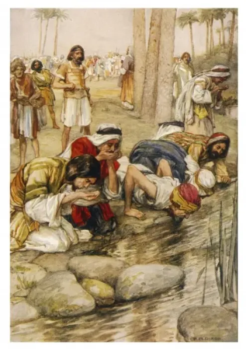 Framed Print : Gideon Chooses his Men Framed Print : Gideon Chooses his Men