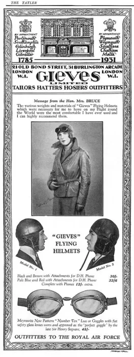 Framed Print : Gieves outfitters advertisement for flying helmets & goggles Framed Print : Gieves outfitters advertisement for flying helmets & goggles