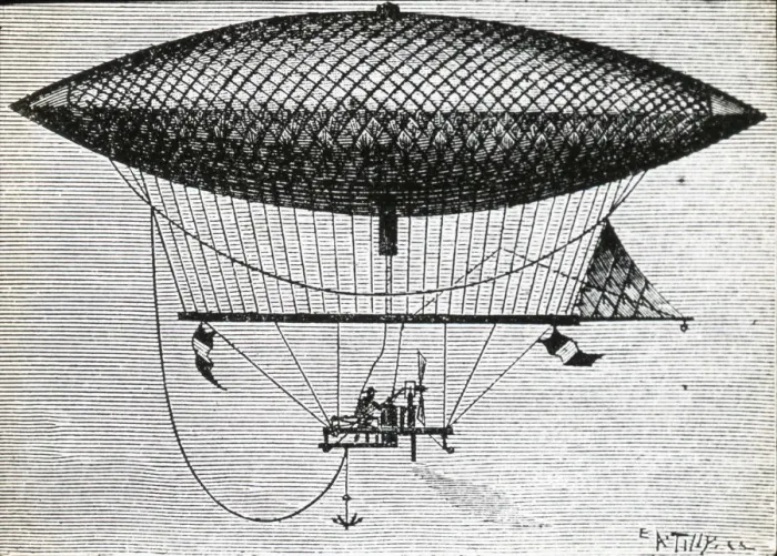 Framed Print : Giffards steam dirigible, 1852 Framed Print : Giffards steam dirigible, 1852