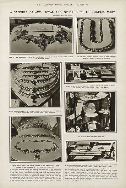 Gifts to Princess Mary on her wedding, 1922