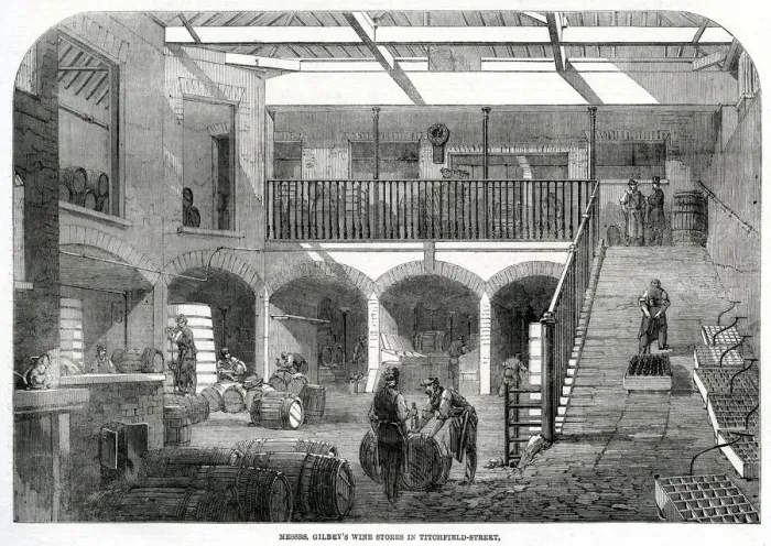 Framed Print : Gilbeys wine store 1861 Framed Print : Gilbeys wine store 1861