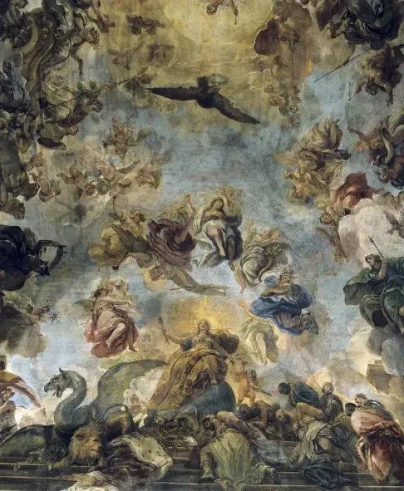 Framed Print : GIORDANO, Luca (1632-1705). Allegory of the Golden Framed Print : GIORDANO, Luca (1632-1705). Allegory of the Golden