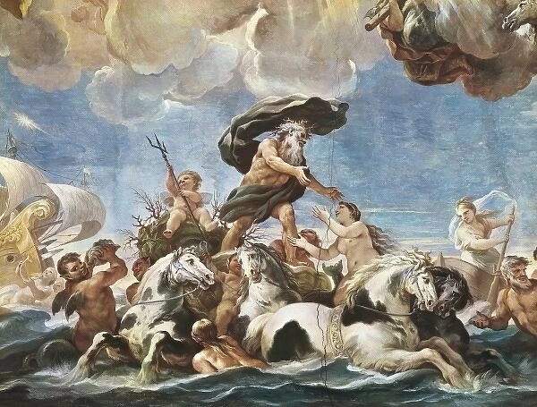 GIORDANO, Luca (1632-1705). Neptune. 1682. ITALY