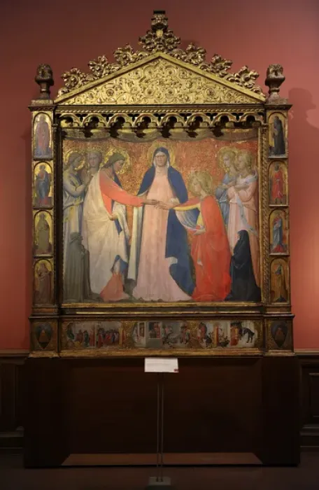 Framed Print : Giovanni da Ponte (1385-1437). The Mystic Marriage of Saint Framed Print : Giovanni da Ponte (1385-1437). The Mystic Marriage of Saint
