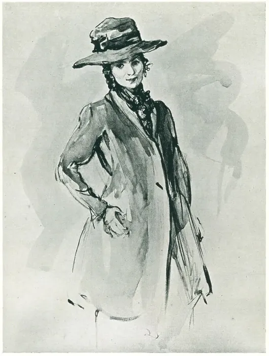 Framed Print : The Gipsy. A portrait painting of a Gypsy woman, wearing a coat and hat. Date: circa 1915 Framed Print : The Gipsy. A portrait painting of a Gypsy woman, wearing a coat and hat. Date: circa 1915