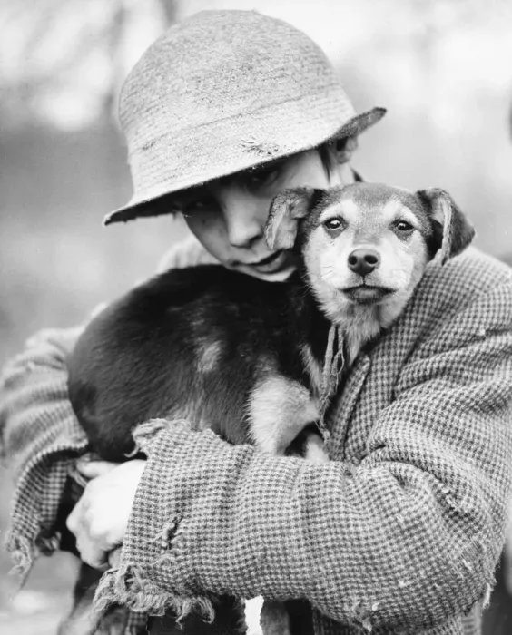 Framed Print : Gipsy Boy & Dog Framed Print : Gipsy Boy & Dog