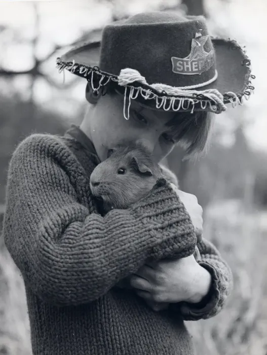 Framed Print : Gipsy boy with his pet guinea pig Framed Print : Gipsy boy with his pet guinea pig