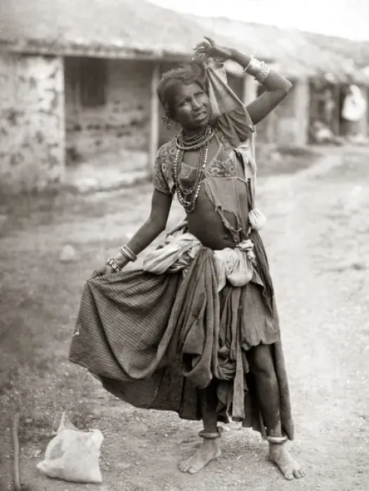 Framed Print : Gipsy dancing girl, India, circa 1870s Framed Print : Gipsy dancing girl, India, circa 1870s