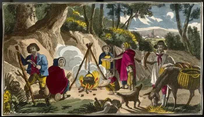 Framed Print : Gipsy Encampment Framed Print : Gipsy Encampment