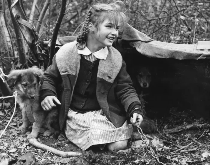Framed Print : Gipsy Girl & Puppy Framed Print : Gipsy Girl & Puppy