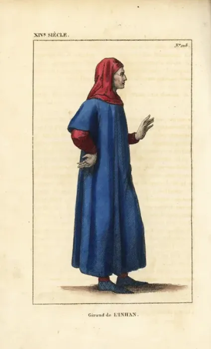 Framed Print : Giraud de l Inhan or Dan Helinan, French poet, died 1223 Framed Print : Giraud de l Inhan or Dan Helinan, French poet, died 1223