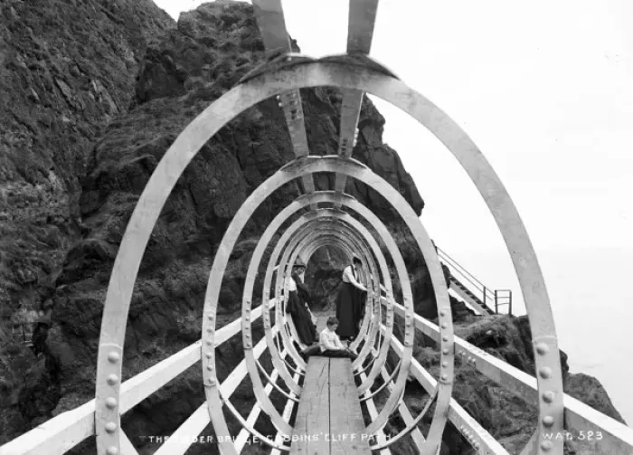 Framed Print : The Girder Bridge, Gobbins Cliff Path Framed Print : The Girder Bridge, Gobbins Cliff Path