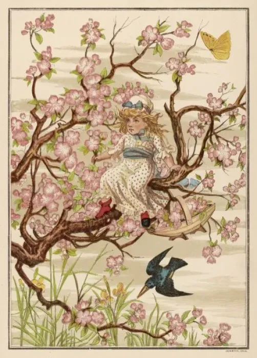 Framed Print : Girl / Apple Blossom 1882 Framed Print : Girl / Apple Blossom 1882