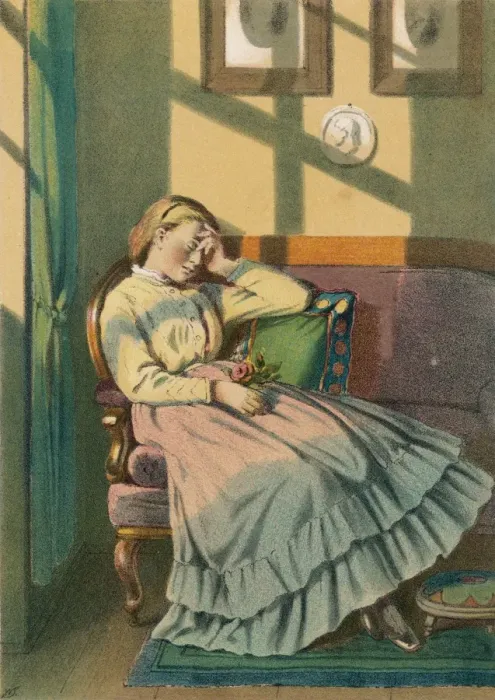 Framed Print : Girl Asleep in Chair Framed Print : Girl Asleep in Chair