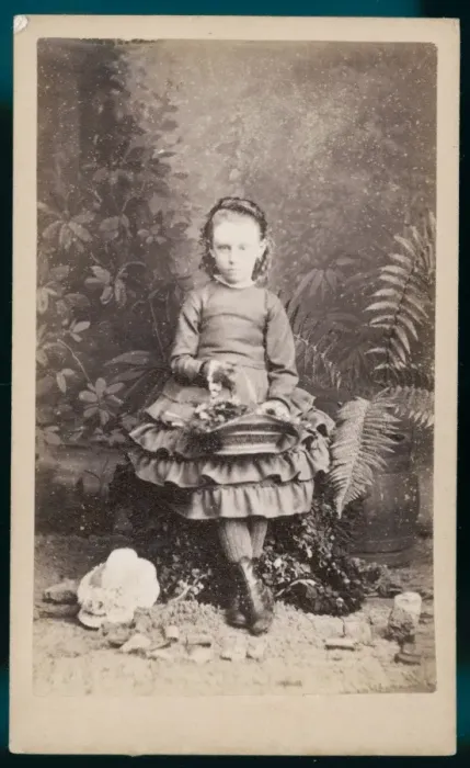 Framed Print : GIRL & BASKET C. 1880 Framed Print : GIRL & BASKET C. 1880