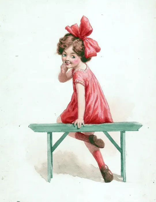 Framed Print : Girl in bench Framed Print : Girl in bench