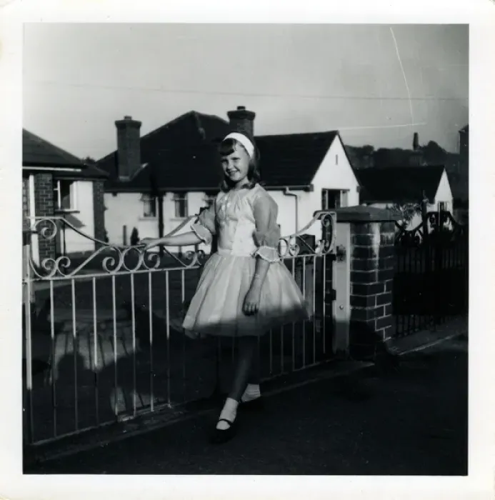 Framed Print : Girl in Best Frock, Fawley, Hampshire Framed Print : Girl in Best Frock, Fawley, Hampshire
