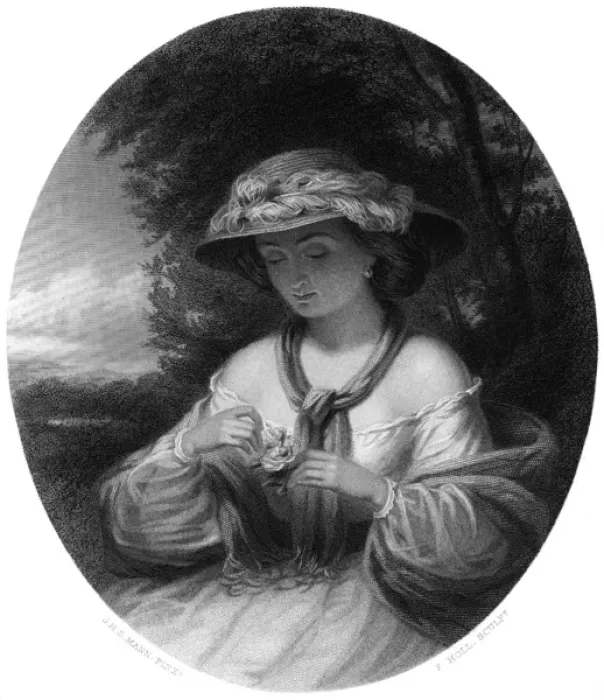 Framed Print : Girl & Blossom (Mann) Framed Print : Girl & Blossom (Mann)