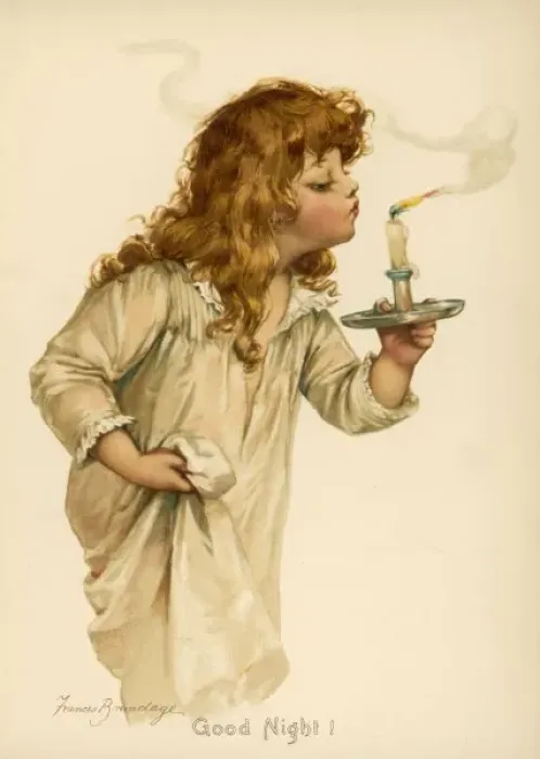 Framed Print : Girl Blowing Candle Framed Print : Girl Blowing Candle