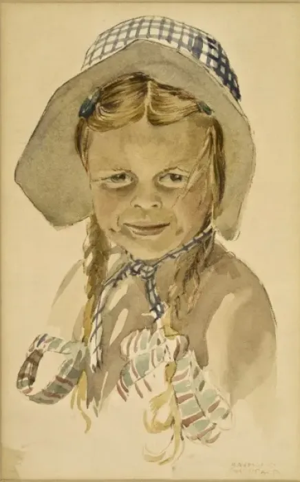 Framed Print : Girl in bonnet Framed Print : Girl in bonnet
