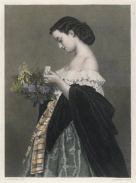 Girl & Bouquet 1850