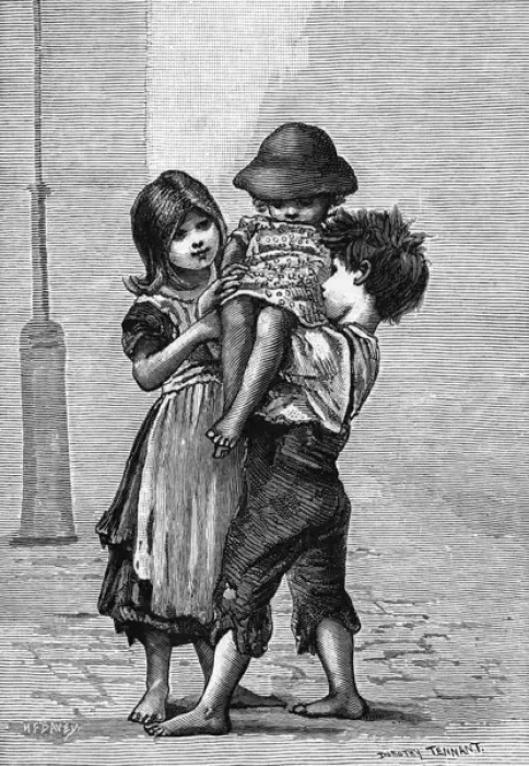 Framed Print : Girl & Boy Carry Baby Framed Print : Girl & Boy Carry Baby
