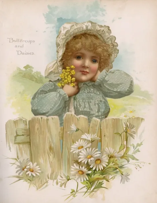 Framed Print : Girl / Buttercups / Daisies Framed Print : Girl / Buttercups / Daisies