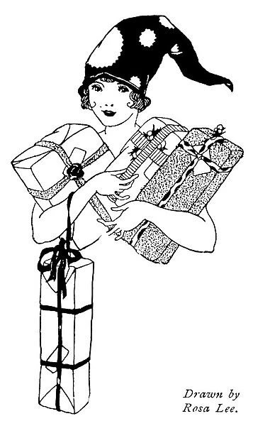 Girl Carries Presents