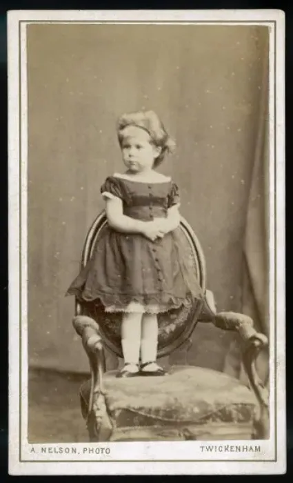 Framed Print : Girl on Chair C. 1870 Framed Print : Girl on Chair C. 1870
